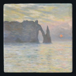 Monet - The Manneport, Cliff at Etretat, Sunset Stone Coaster<br><div class="desc">The Manneport,  Cliff at Etretat,  Sunset / Etretat,  soleil couchant - Claude Monet in 1883</div>