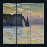 Monet - The Manneport, Cliff at Etretat, Sunset Triptych<br><div class="desc">The Manneport,  Cliff at Etretat,  Sunset / Etretat,  soleil couchant - Claude Monet in 1883</div>