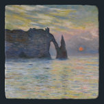 Monet - The Manneport, Cliff at Etretat, Sunset Trivet<br><div class="desc">The Manneport,  Cliff at Etretat,  Sunset / Etretat,  soleil couchant - Claude Monet in 1883</div>