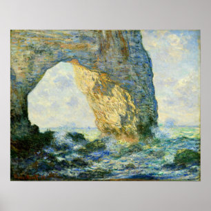 Monet - The Manneport Rock Arch West Of Etretat Poster
