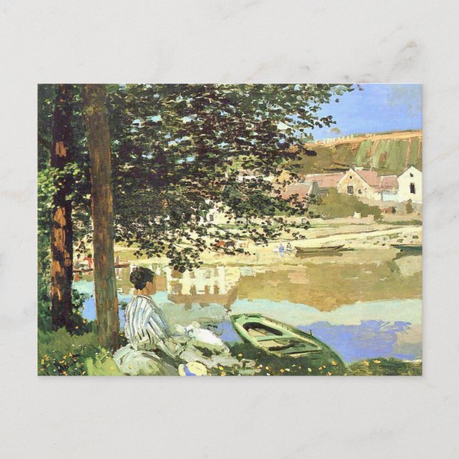 Monet - The River Scene at Bennecourt Postcard (Front)