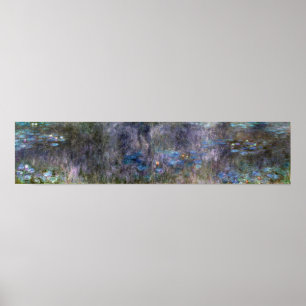 Monet - The Water Lilies Tree Reflections Poster