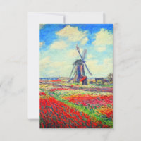 Monet Tulips Windmill