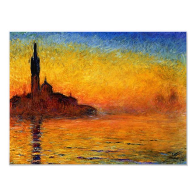 Monet - Twilight Venice, famous art, Photo Print (Front)