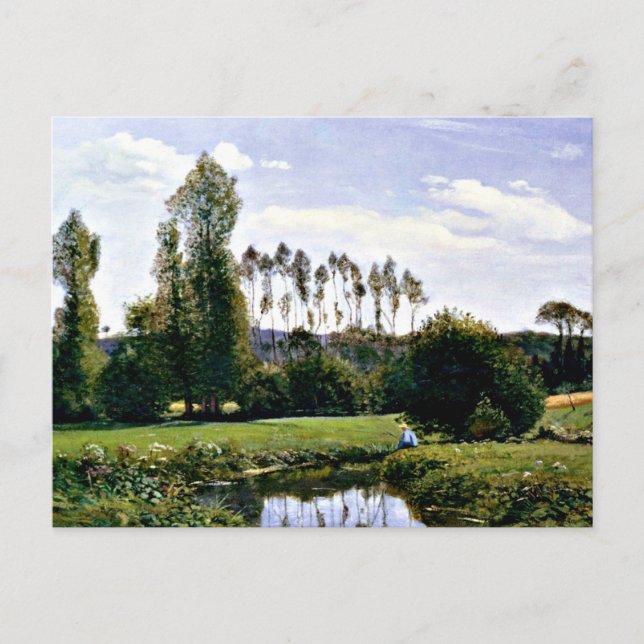 Monet - View at Rouelles Le Havre Postcard (Front)