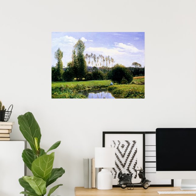 Monet-View at Rouelles le Havre, Poster (Home Office)