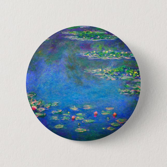 Monet Water Lilies 1906 6 Cm Round Badge (Front)