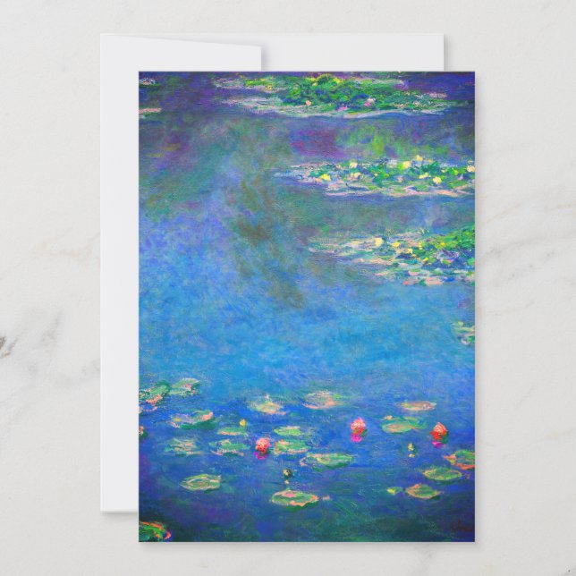 Monet Water Lilies 1906 Announcement (Front)