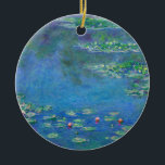 Monet Water Lilies 1906 Ceramic Tree Decoration<br><div class="desc">Ornament featuring Claude Monet’s oil painting Water Lilies (1906). A serene still life of the interplay between light and reflection upon beautiful water lilies in a pond. A great gift for fans of impressionism and French art.</div>
