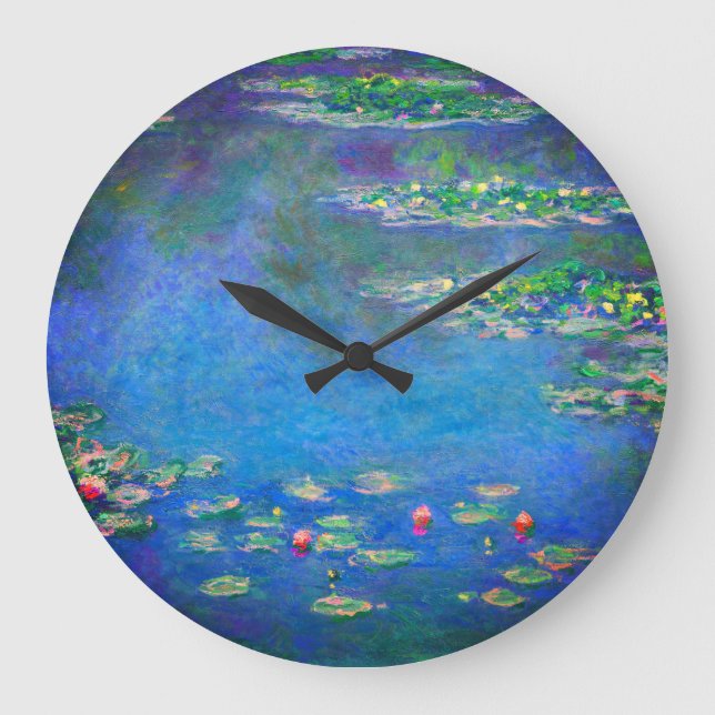 Monet Water Lilies 1906 Large Clock (Front)