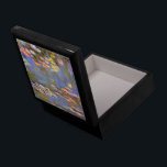MONET Water Lilies 1916 brite hues Gift box<br><div class="desc">French Impressionist painter, Claude Monet painted this Water Lilies --- 1916, originally as an oil on canvas painting from the inspirations of his own backyard in early 20th Century France. Being 76 years of age when he painted this water lily pond creation, Monet's cataracts were progressing and changing his perception...</div>