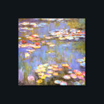 MONET WATER LILIES 1916 brite Stretched Canvas Pri<br><div class="desc">French Impressionist painter, Claude Monet painted this Water Lilies --- 1916, originally as an oil on canvas painting from the inspirations of his own backyard in early 20th Century France. Being 76 years of age when he painted this water lily pond creation, Monet's cataracts were progressing and changing his perception...</div>