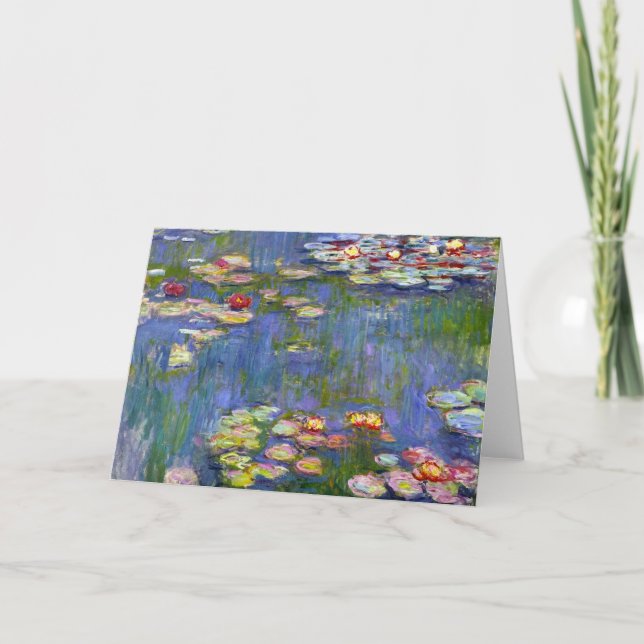 Monet Water Lilies 1916 Greeting Card (Front)