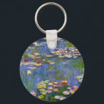 Monet Water Lilies 1916 Key Chain<br><div class="desc">Monet Water Lilies 1916 key chain. Oil painting on canvas from 1916. French impressionist Claude Monet remains renowned and beloved for the water lily paintings that he created at his garden pond at Giverny. This specific water lily painting is from 1916 and reveals Monet’s move towards increasing abstraction and more...</div>