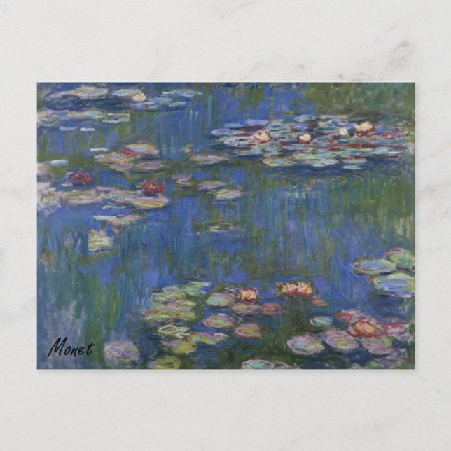 MONET Water Lilies 1916 POSTCARD (Front)