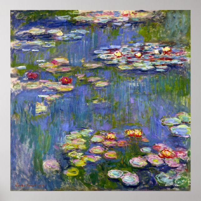 Monet Water Lilies 1916 Poster (Front)