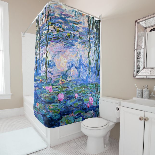 Monet - Water Lilies, 1919 Shower Curtain (In Situ)