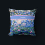 Monet - Water Lilies 1919 template Cushion<br><div class="desc">Claude Monet's famous painting,  Water Lilies,  1919,  template,  ready to personalise. Insert your own name/text in place of Virginia.</div>