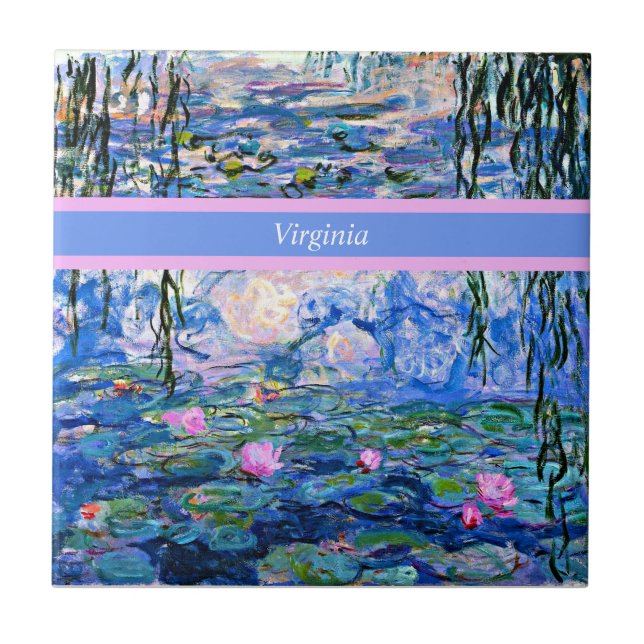 Monet - Water Lilies 1919 template Tile (Front)