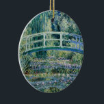 Monet - Water Lilies and Japanese Bridge  Ceramic Tree Decoration<br><div class="desc">Water Lilies and Japanese Bridge,  famous painting by Claude Monet,  1899</div>