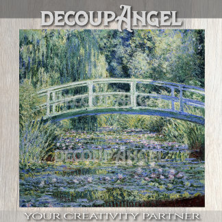 Monet- Water Lilies and Japanese Bridge Decoupage Tissue Paper