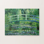 Monet Water Lilies and Japanese Bridge Fine Art Jigsaw Puzzle<br><div class="desc">Water Lilies and Japanese Bridge is beautiful fine art created by French Impressionism artist,  Claude Monet c. 1895,  showing a Japanese footbridge over his water lily garden pond.</div>