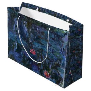 Monet Water Lilies and Reflections of a Willow Large Gift Bag