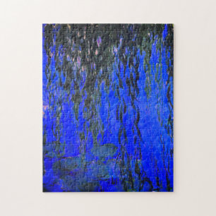 Monet Water Lilies and Weeping Willow Branches Jigsaw Puzzle