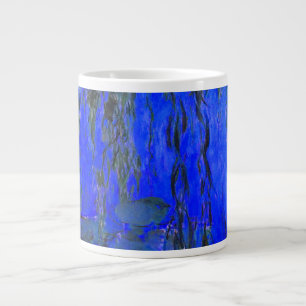 Monet Water Lilies and Weeping Willow Branches Large Coffee Mug
