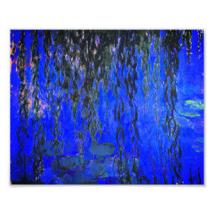 Monet Water Lilies and Weeping Willow Branches Photo Print