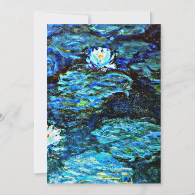 Monet - Water Lilies, Blue Card (Front)