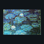 Monet - Water Lilies, Blue  Doormat<br><div class="desc">Claude Monet famous painting,  Water Lilies,  Blue</div>