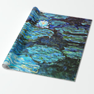 Monet - Water Lilies (blue) Wrapping Paper
