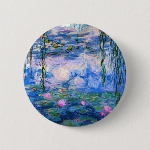 Monet Water Lilies Button