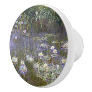 Monet Water Lilies Ceramic Knob