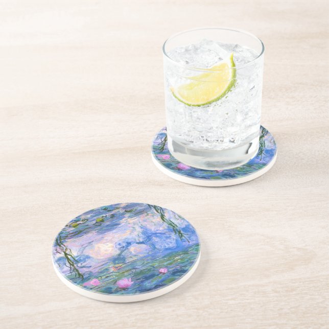 Monet Water Lilies Coaster (Side)