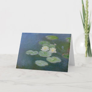 monet water-lilies-evening-effect-1899 flowers thank you card