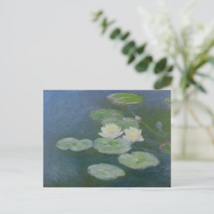 Monet Water Lilies Evening Effect Holiday Postcard
