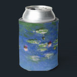 Monet Water Lilies Fine Art (1906) Can Cooler<br><div class="desc">Water Lilies, Claude Monet, 1906. Oil on canvas, 89.9 x 94.1 cm. Art Institute of Chicago. Water Lilies (or Nymphéas) is a series of approximately 250 oil paintings by French Impressionist Claude Monet (1840–1926). The paintings depict Monet's flower garden at Giverny and were the main focus of Monet's artistic production...</div>