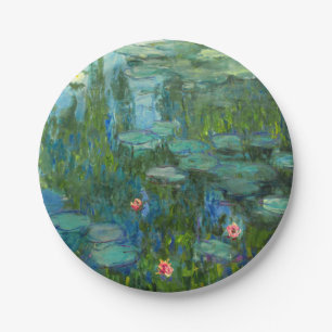 Monet Water Lilies Fine Art (1915) Paper Plate