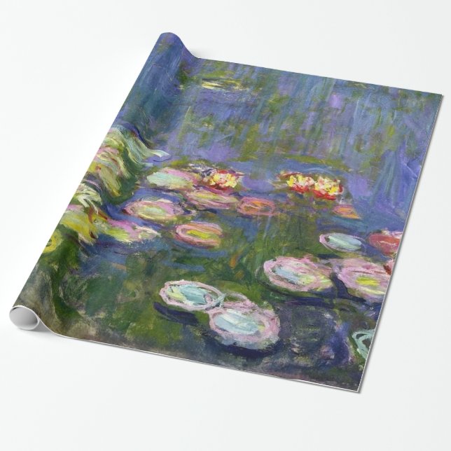 Monet Water Lilies Fine Art (1916) Wrapping Paper (Unrolled)