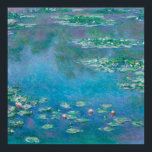 Monet Water Lilies Impressionist Painting  Poster<br><div class="desc">Now you can Claude Monet's famous 1915 Water Lily painting in your own home! Enjoy the dreamy beauty of this classic impressionist painting that will add to the grace and aesthetics of any environment. Claude Monet was a master of capturing the subtleties of light and had an eye for the...</div>