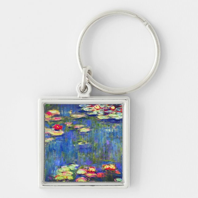 Monet Water Lilies  Key Ring (Front)