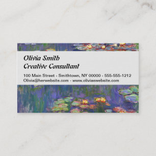 Monet Water Lilies Masterpiece Painting Business Card