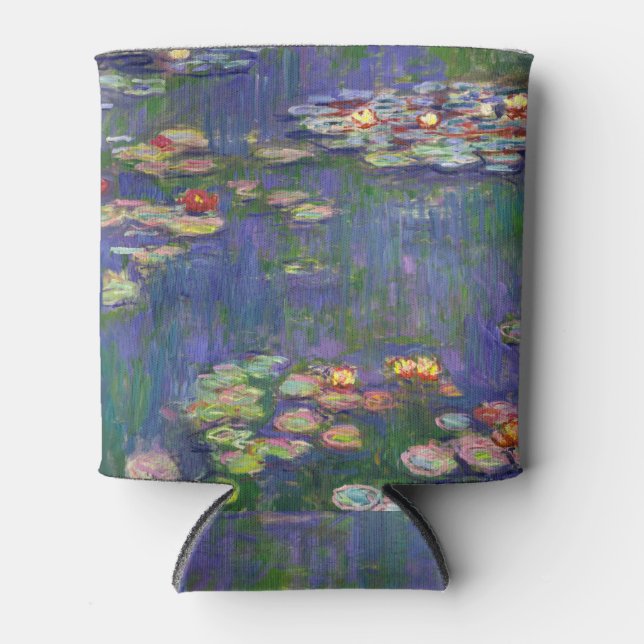 Monet Water Lilies Masterpiece Painting Can Cooler (Front)