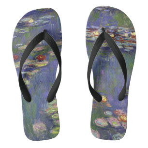 Monet Water Lilies Masterpiece Painting Jandals