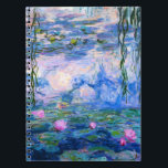 Monet Water Lilies Notebook<br><div class="desc">Monet Water Lilies notebook. Oil painting on canvas from 1916. Monet painted his famous water lily pond obsessively during the final years of his career, drawing inspiration from the light of the sun and its shifting effect on the water and the aquatic flowers and foliage. This painting features a vibrant...</div>