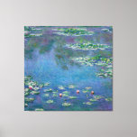 Monet Water Lilies Painting Canvas Print<br><div class="desc">Oscar-Claude Monet (14 November 1840 – 5 December 1926) was a French painter and founder of the French Impressionist style of painting.  The term "Impressionism" is derived from the title of one of his paintings.   This painting is Water Lilies.</div>