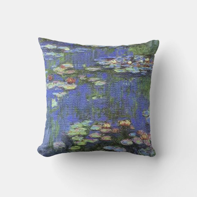 Monet Water Lilies Pillow (Front)