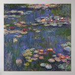 Monet - Water Lilies Poster<br><div class="desc">Water Lilies by Claude Monet. For more poster-ready images from Zedign Art Series Book 3 "Claude Monet - Paintings & Drawings  Vol 2",  visit https://books.zedign.com/zas/3.html</div>